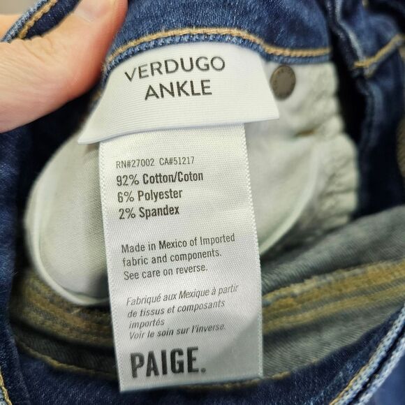 PAIGE Verduga Ankle Skinny Jeans Size 29 - Picture 5 of 7